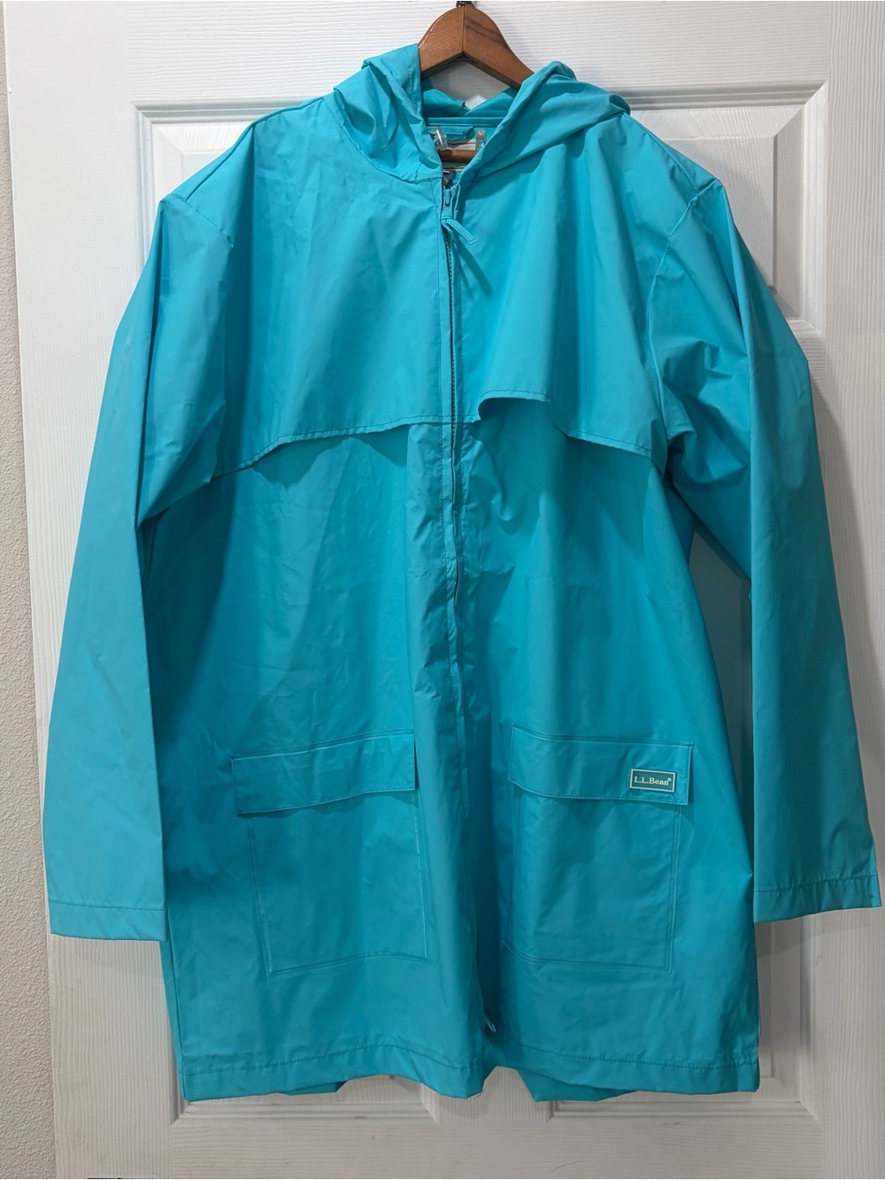 L.L.Bean Bright Teal Waterproof Jacket